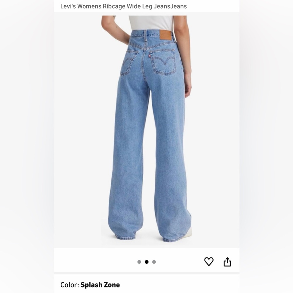 Levi's Light Blue Wide Leg Jeans - Picture 2 of 9